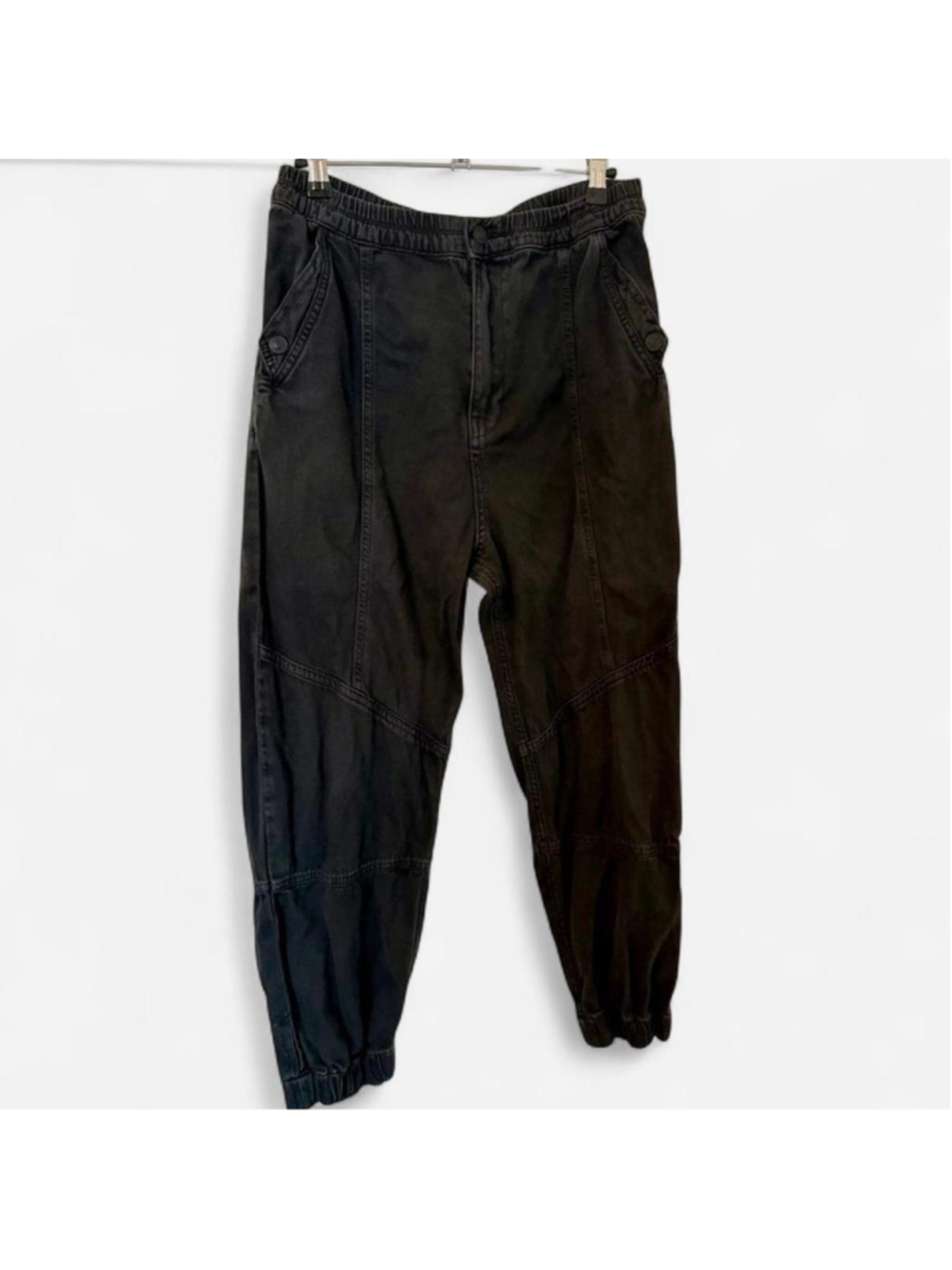 We The Free by Free People Black Cropped Ankle Jeans Tapered Fit